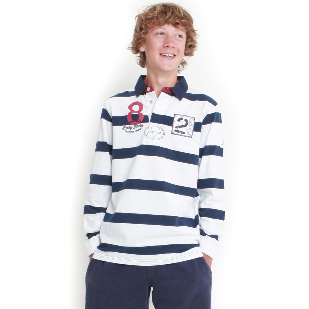 Lazy Jacks Boys Striped Rugby Shirt