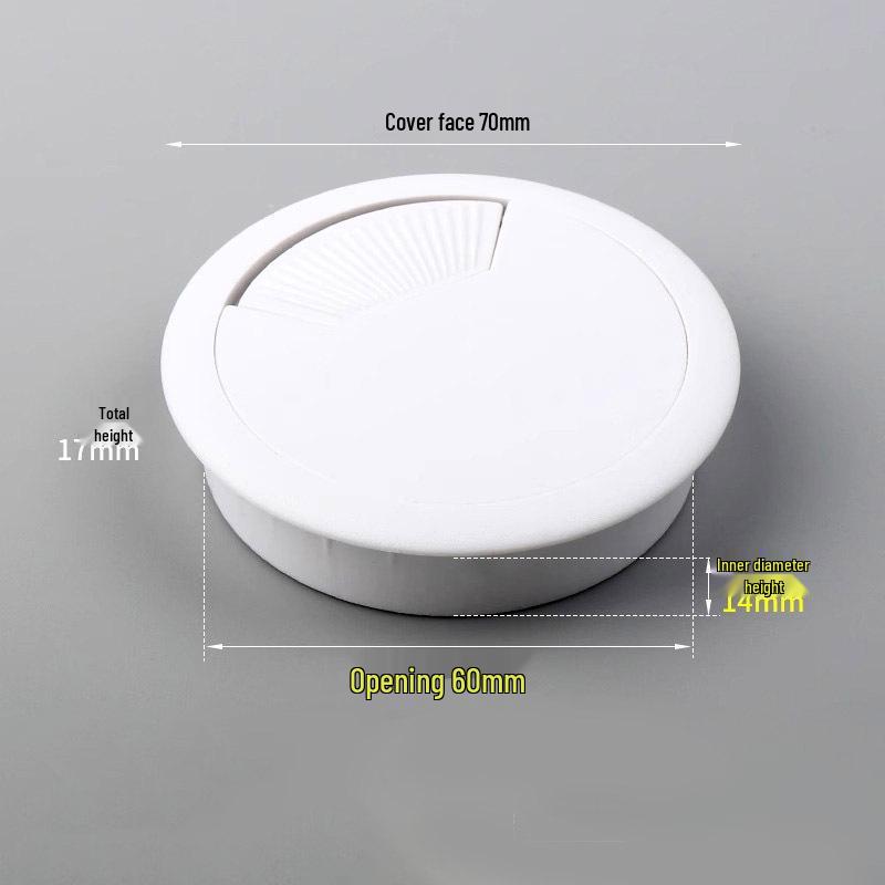 Round Desktop Cable Organizer & Decoration Ring – Cable Hole Cover & Wiring Outlet Seal