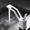 Creative Bathroom White Basin Faucet Brass Hot And Cold Faucet Splash Proof Single Hole Single Handle Sink Tap Deck Mounted