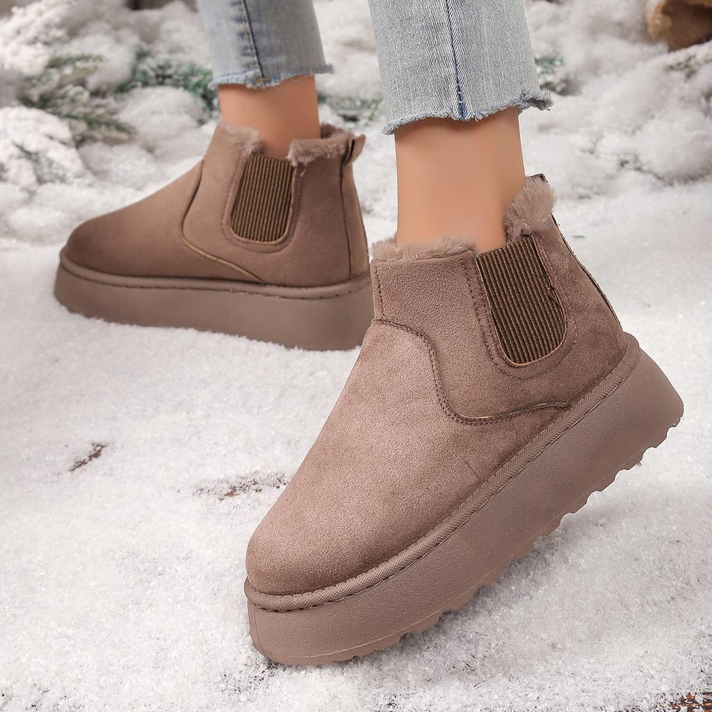 Fashion 2024 Winter New Women Slip on Thickened Plush Snow Boots Women Warm Simple and Versatile Comfortable Shoes Shoes for Women