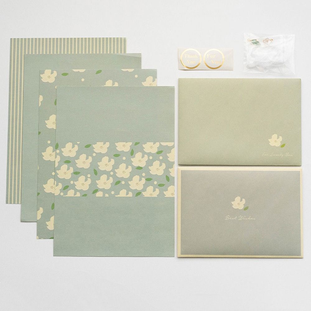 DIY Postcard Floral Envelopes with Stickers Letter Writing Paper Letter Pads  Stationery