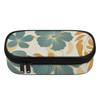 Pencil Case Classic Design 300D Polyester Zip Around Closure with Main Compartment Mesh Pocket and Pen Slots for Everyday Study