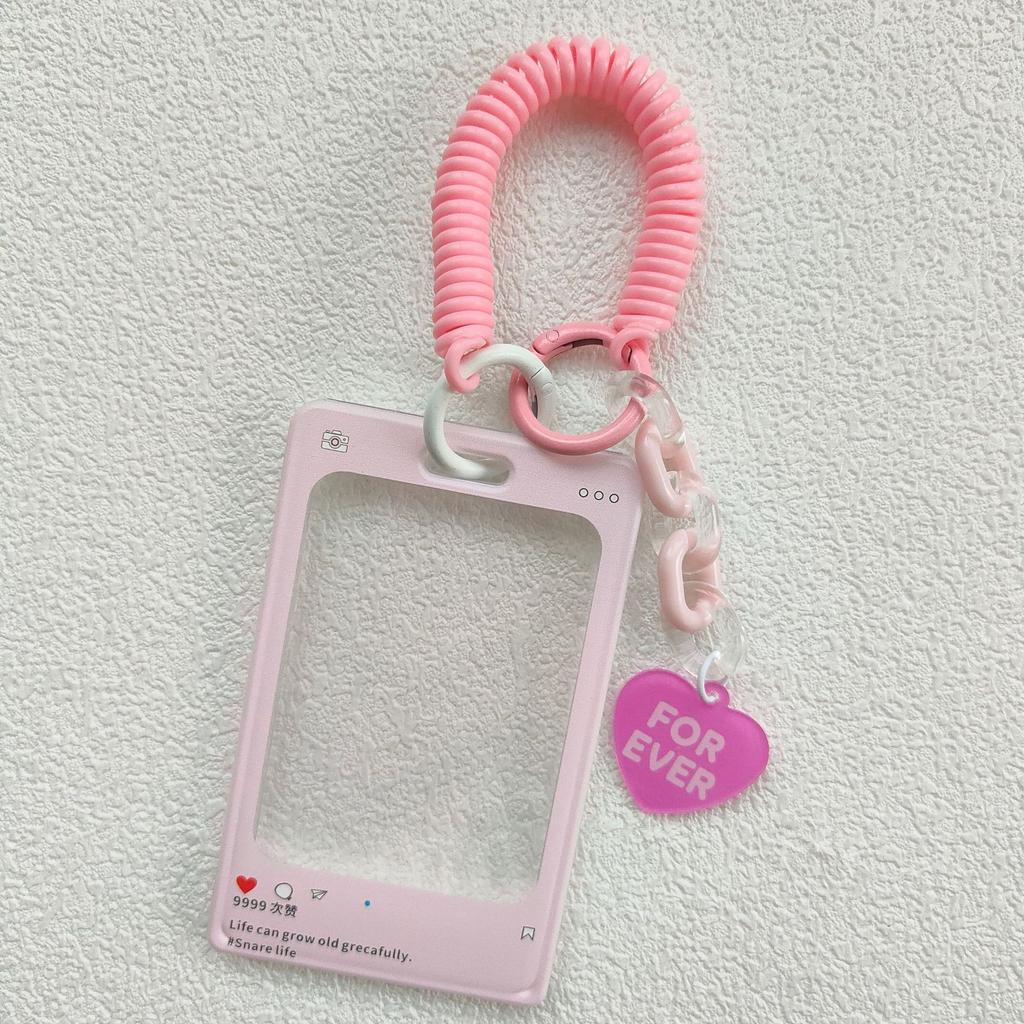 Card Note Storage Schoolbag Hook Transparent Card Holder Acrylic Crystal Card Holde Luggage Tag Hard Shell Anti-loss Card Case