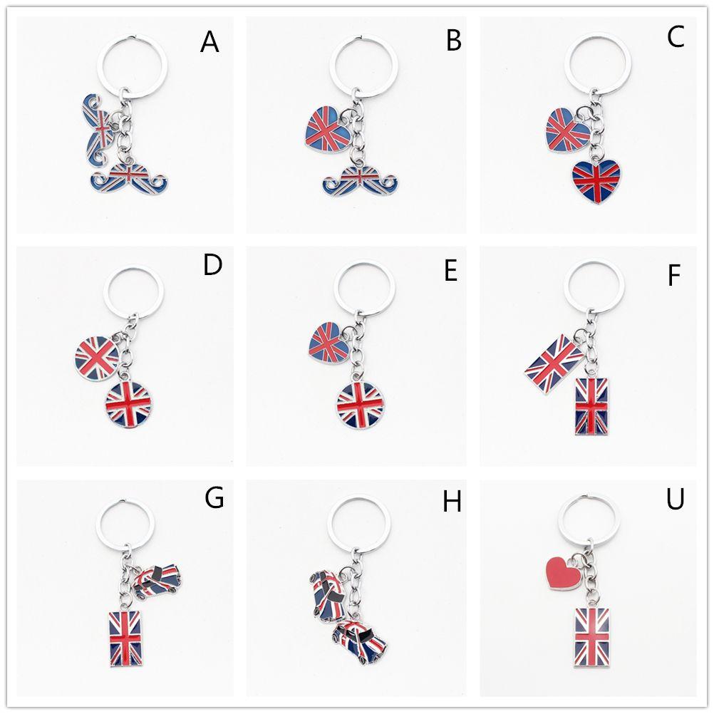 Taška Kabelka Přívěsek na klíče Vynikající kvalita Klíčenka Klíčenka s vlajkou Spojeného království Klíčenka Union Jack Klíčenka GB Britská vlajka Přívěsek ve tvaru srdce