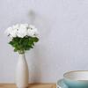 Velvet Rose Twig Artificial Flowers Decorations for Vase 50 White