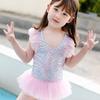 YouYou Girls' Mermaid One-Piece Swimsuit 4-Piece Set