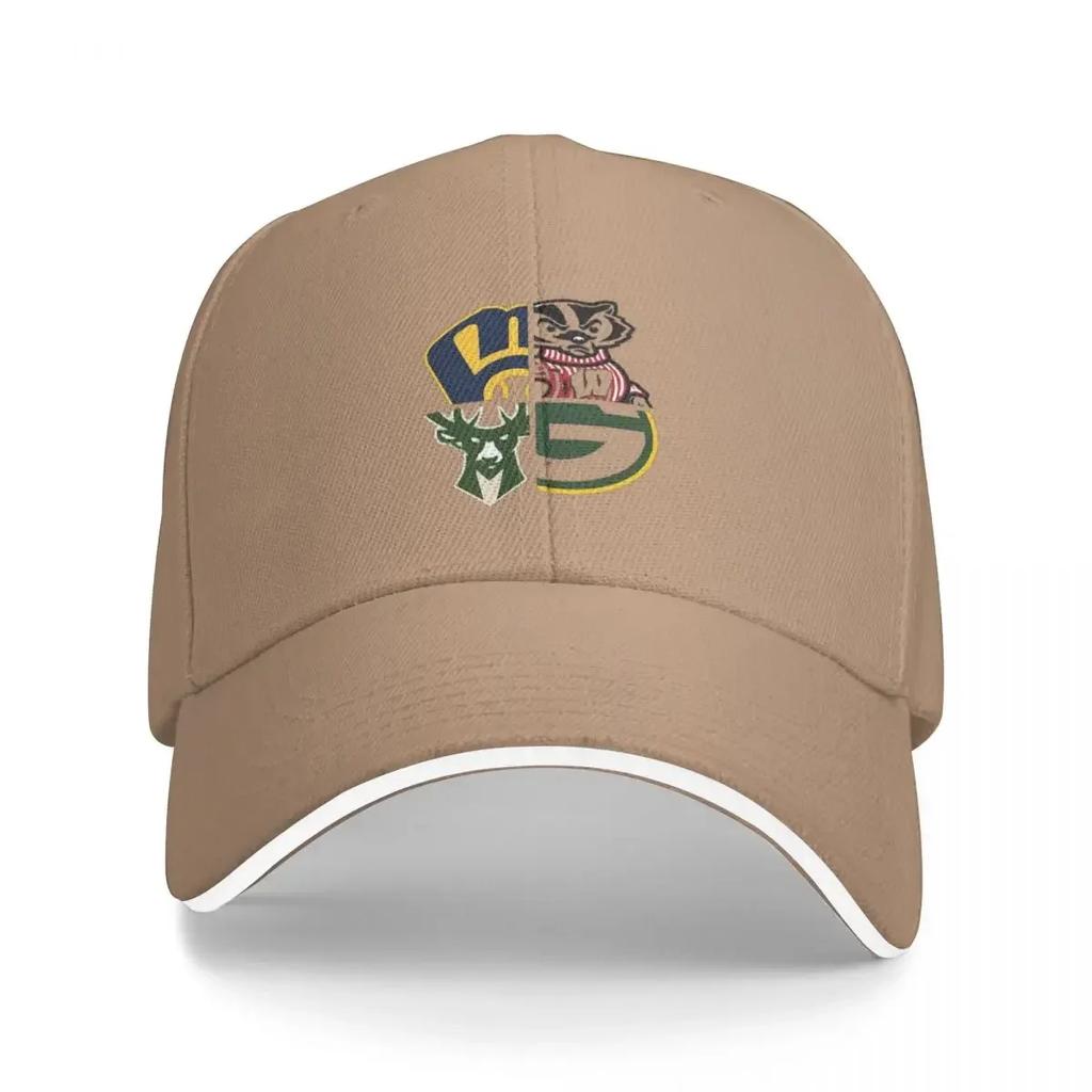 Wisconsin Sports Cap Fashion Casual Baseball Caps Adjustable Hat Hip Hop Summer Unisex Baseball Hats Customizable Polychrom