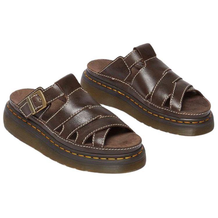 Dr. Martens Maxxy Fashionable Comfortable Slide Sandals Unisex Footwear Brown 40529200