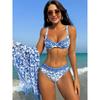 BIKINX Official Bule Floral Bikini Korean Swimwear Style Beachwear for Women 2024 Swimsuit Woman 2 Pieces Beach Cover Up