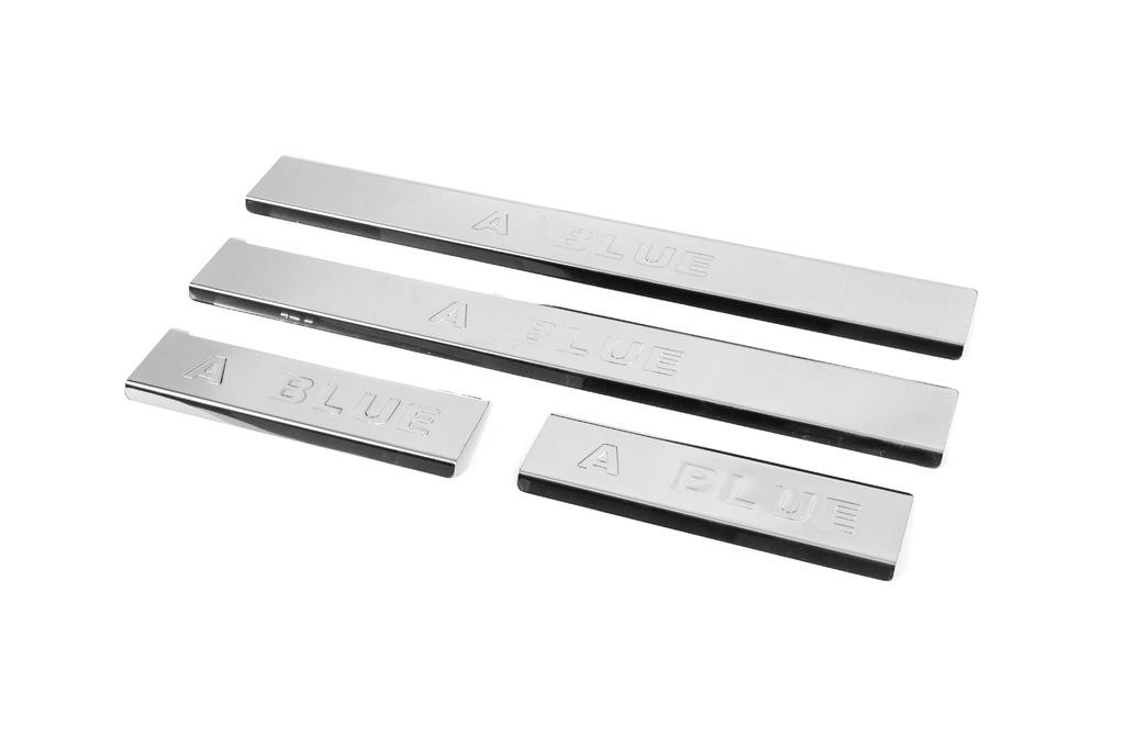 

Накладки на пороги Carmos Blue V2 (4 шт, нерж) для Hyundai Accent 2011-2017 гг