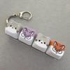 Cute Cat Mechanical Keyboard Switch Tester Kawaii Keycap Keychain Quiet Fidget Toy for Office Work Stress Relief