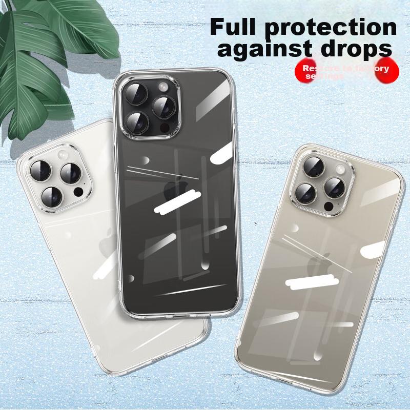 ESCASE IPhone 15 Pro Max Case, Transparent Ultra-Thin Shockproof TPU Soft, Simple And Stylish Trendy Design, Fully Transparent