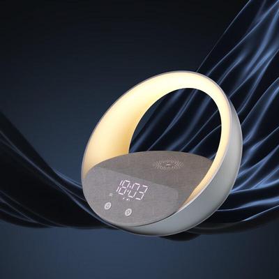 OIMG kabelloser Wecker mit Bluetooth-Lautsprecher und Umgebungslicht