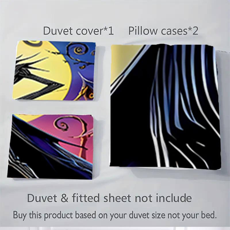 3Pcs Nightmare Before Christmas Bedding Sets For All Sizes New 3D Printed Bed Cover Comforter Duvet Cover Pillowcase Bedroom Decoration