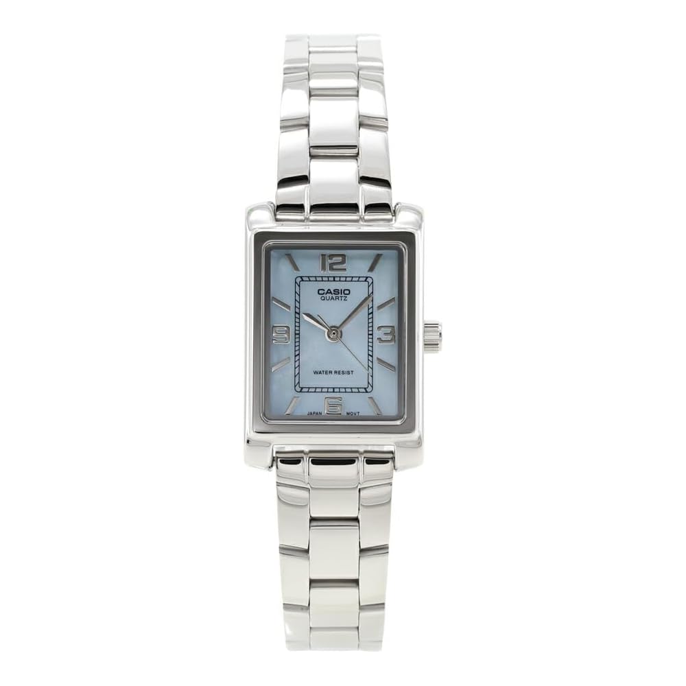 

Casio LTP-1234DS-2A Quartz Women s Square Watch Stainless Steel Blue Dial
