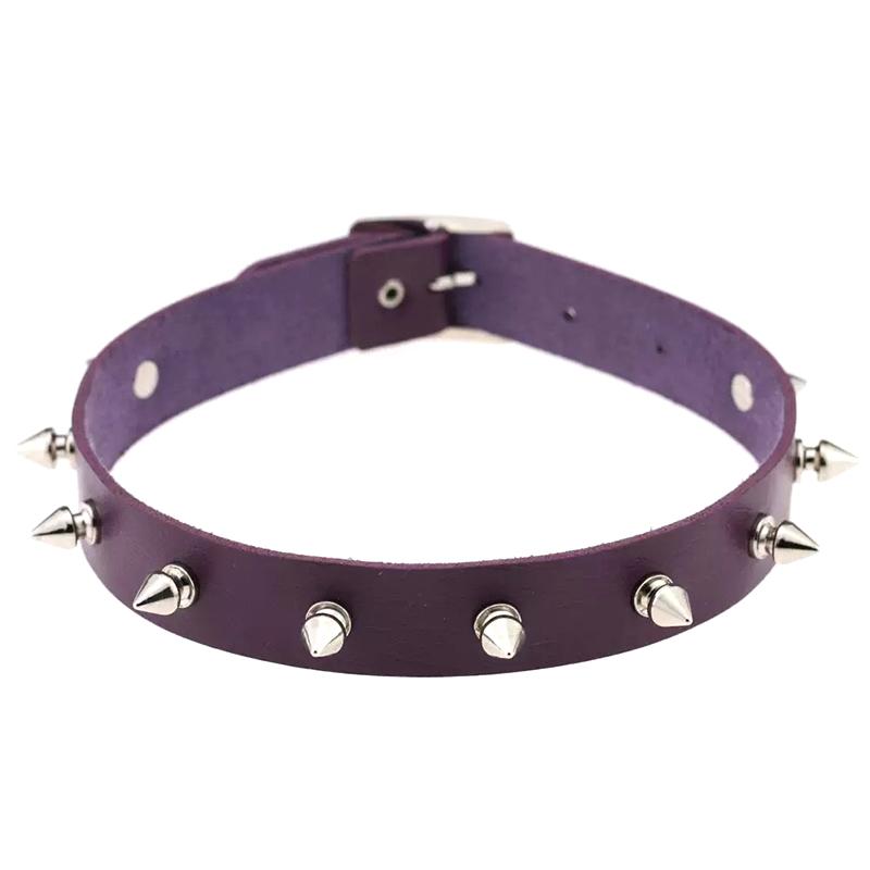 Koženkový Choker Náhrdelník Pro Ženy Muže Cool Punk Gotický Biker Límec S Cvočky Rockový Náhrdelník Rave Šperky