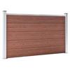 Clôture de jardin - VIDAXL - WPC - 353x106 cm - Marron - Résistante à la pourriture
