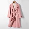 Warmer und modischer Wollmantel in Unifarben für Damen mit Gürtel für Herbst und Winter