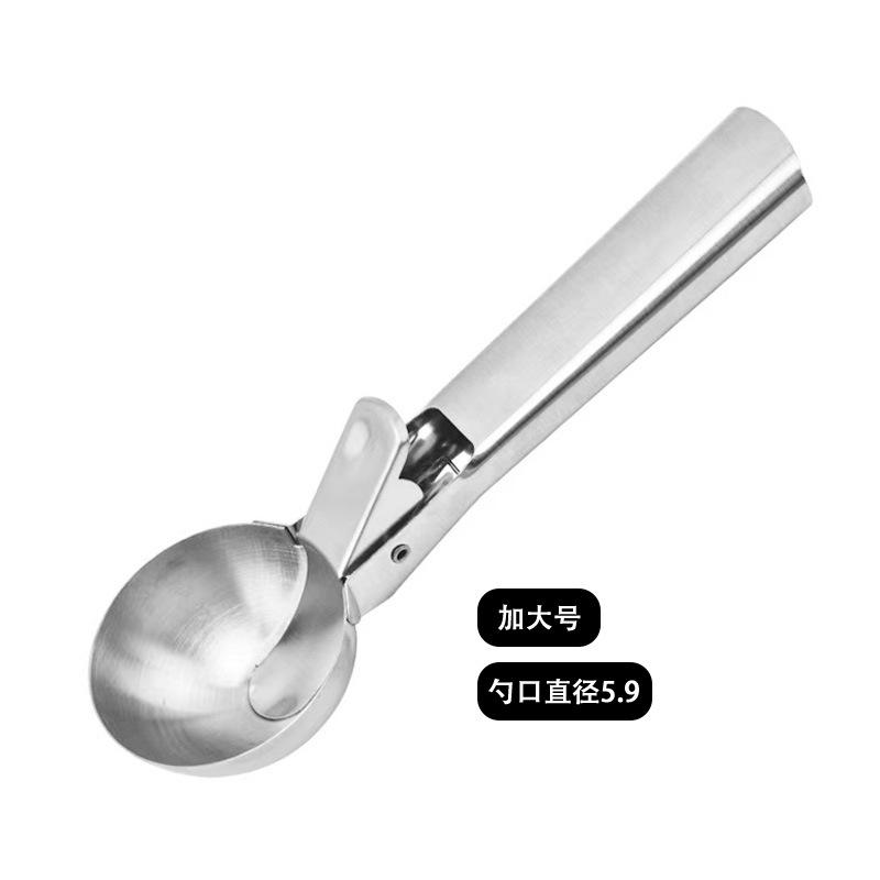 Ice Cream Scoop with Thick Stainless Steel with Ice Cream Spoon Dig Balls with Watermelon Ice Cream Artifact