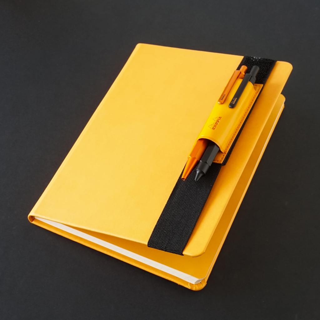 Rhodia Wide Pen Holder, A6-A5 Size, Holds Two Thin Pens, Orange (cfphwor)