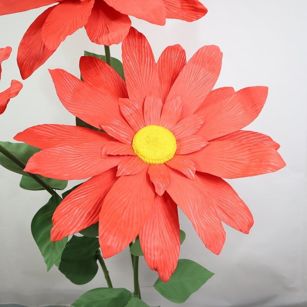 Nowy 50cm Sztuczny Stokrotka Duży Wielokolorowy Symulowany Kwiat Wodoodporny Pianka PE Stokrotka Dekoracja Ślubna