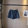 Summer 2025 Korean Style Women's Denim Cargo Shorts - Straight Leg, Versatile A-line