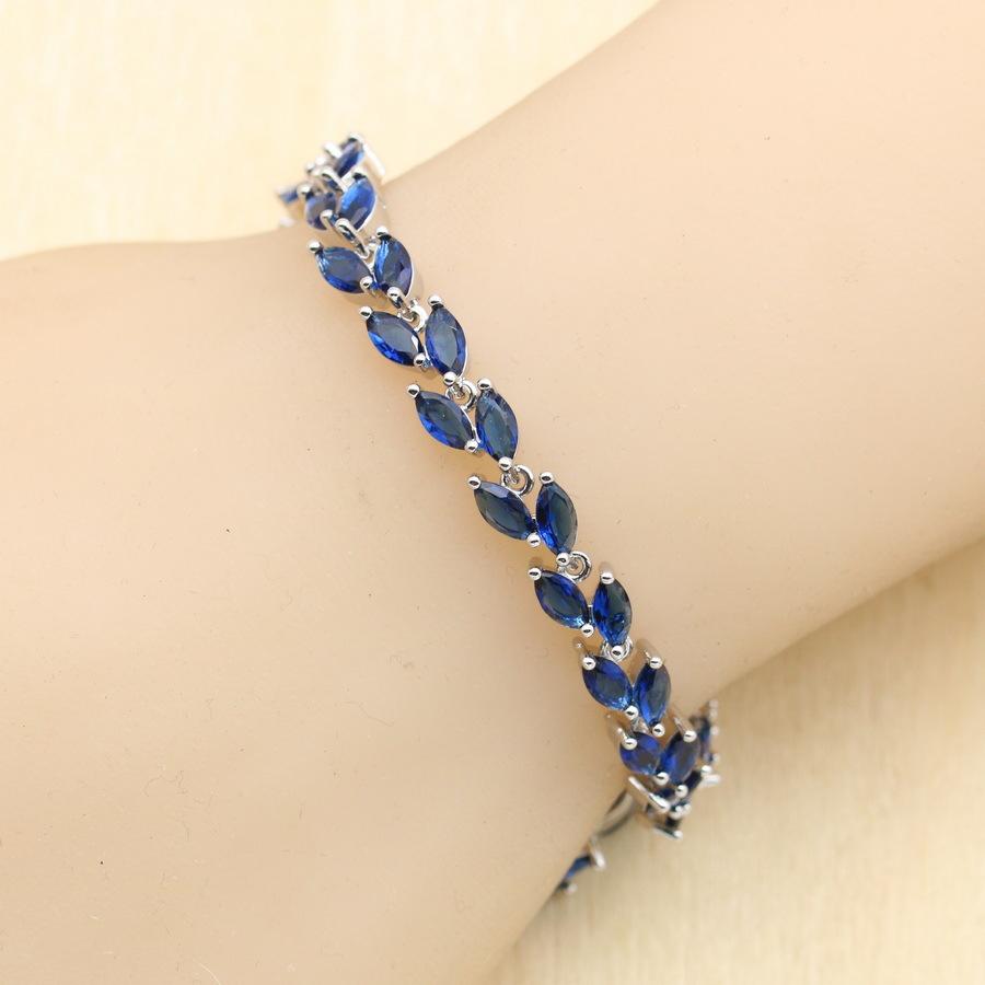 

Модные аксессуары из Южной Кореи, изысканный сверкающий браслет из платиновых листьев с бриллиантами класса ААА и цирконием