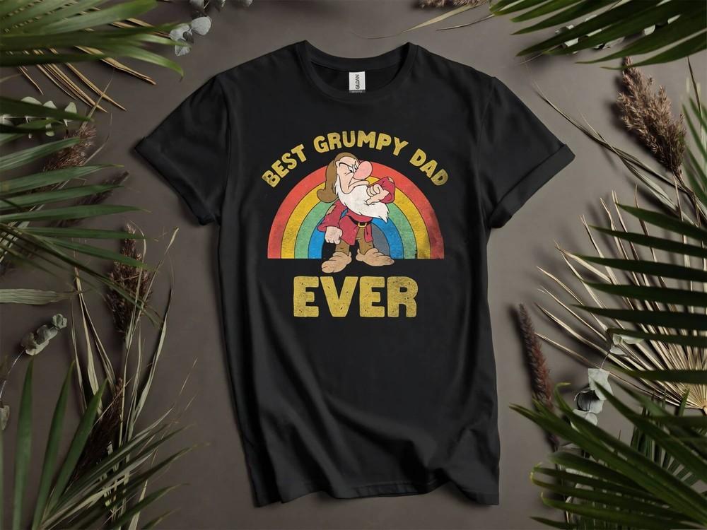 Retro Best Grumpy Dad Ever T-shirt T Shirt Men Women Unisex Tshirt K650