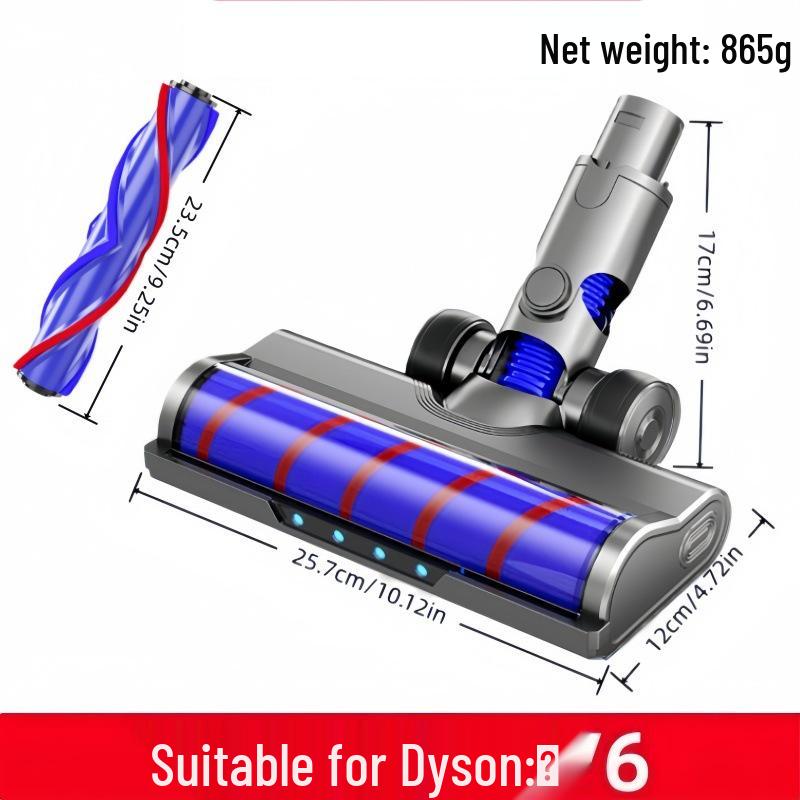 Dyson V6-V15 Slim Soft Plush Electric Roller Brush Head for Vacuum Cleaners
