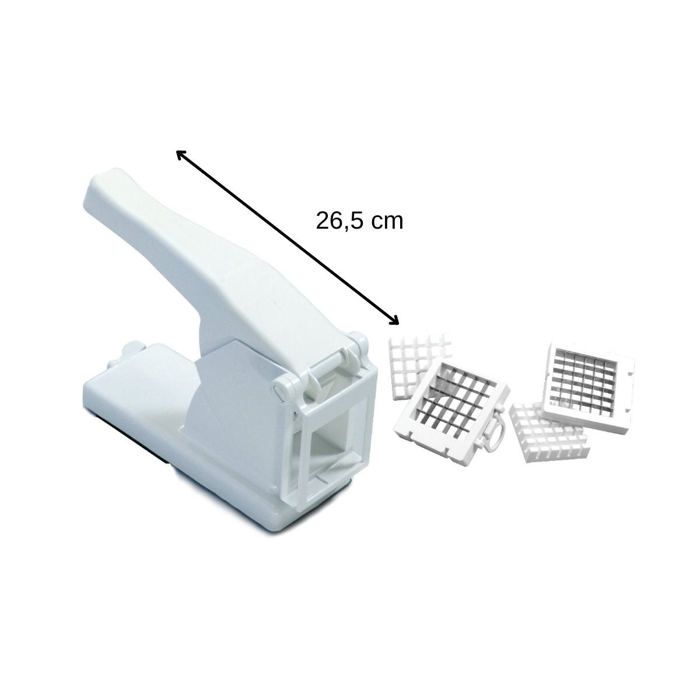 Ustensile de cuisine - Fackelmann - Coupe frite - 2 grilles de découpe - Acier inoxydable - 27x14.5x9.2 cm