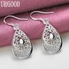 925 Sterling Silver Teardrop Earrings Wedding Jewelry