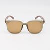 Trendy Square Frame Wood Grain Sunglasses with Brown Lenses - Versatile Style