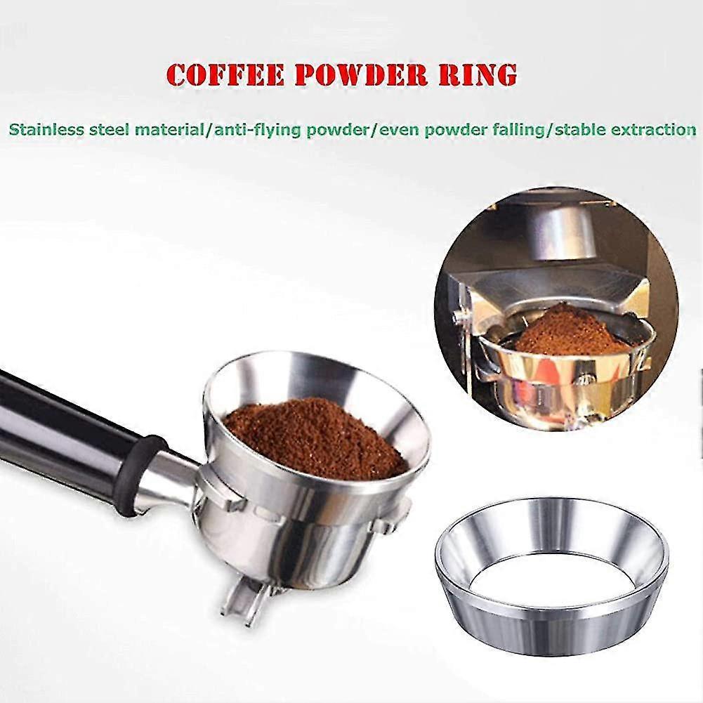 Espresso Dosing Funnel, Stainless Steel Magnetic Coffee Dosing Ring 51Mm