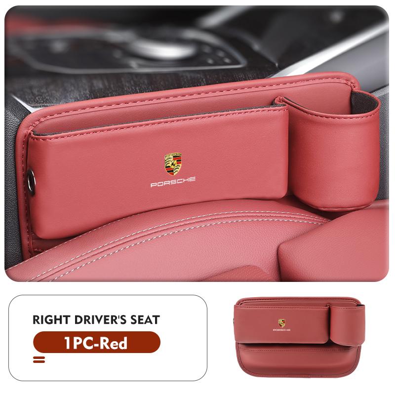 Para Asiento de Coche Porsche Ranura Hueco Costura Ranura Caja de Almacenamiento Con Portavasos Carrera-GT 918-Spyder Boxster Cayenne Panamera Macan