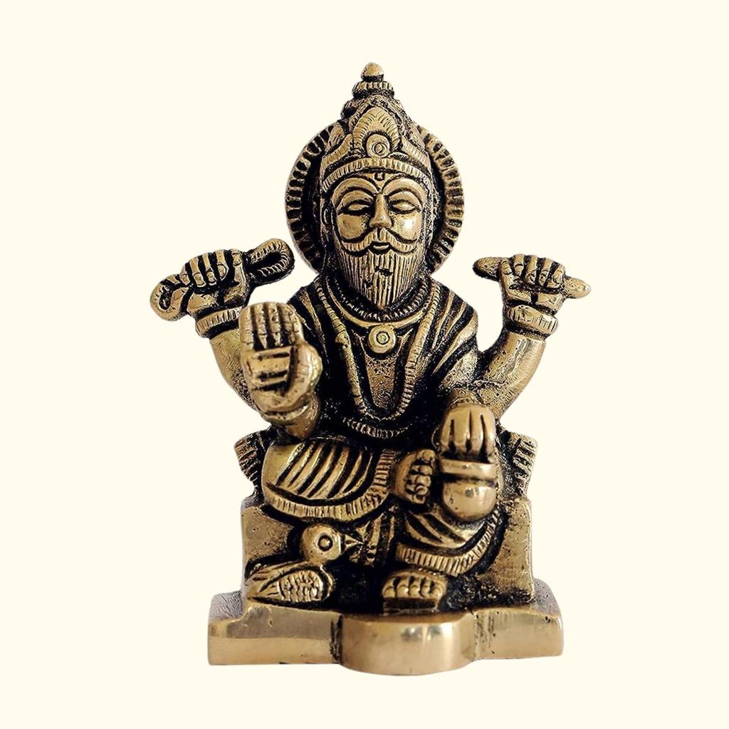 Lord Vishwakarma Murti Statue For Home Pooja, Puja Mandir Table Decor Showpiece