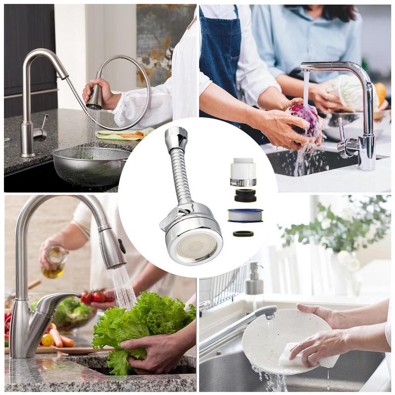 Faucet Extender 360 Degree Swivel Water Saving Bubbler 3 Modes Anti-Splash Tap Nozzle For Bathroom Kitchen Sink Faucet