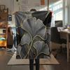 1Pc Ginkgo Leaves Print Flannel Blanket, High quality Comfortable for All Seasons, Home Decor, Warmth and Comfort, Perfect for Christmas Gifts W63