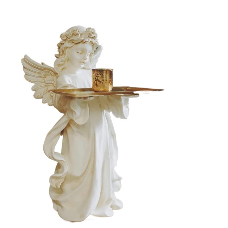 Angel Large Floor Statue Vintage Welcome Decor for Living Room Home Decoration Resin Home Decoration