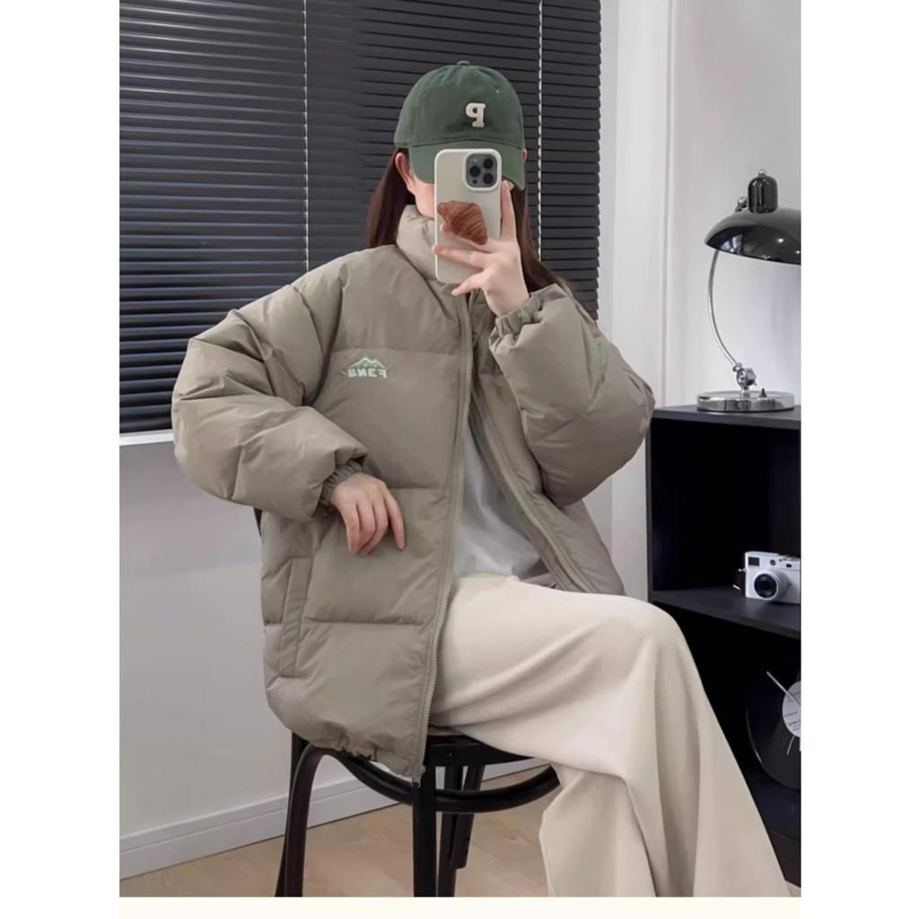 Autumn and winter down cotton jacket women's short 2025 new Korean version loose plus size thickened couple bread jacket trend