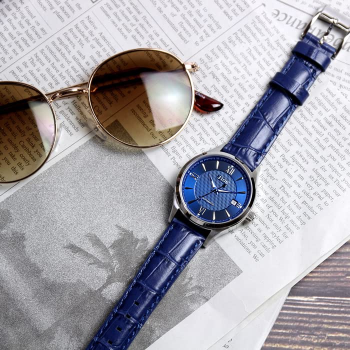 Automatic Genuine Leather Sapphire Crystal Blue [JIOS] Japanese-made Watch, Men's, Strap, (blue Hands, Crocodile-embossed Strap)