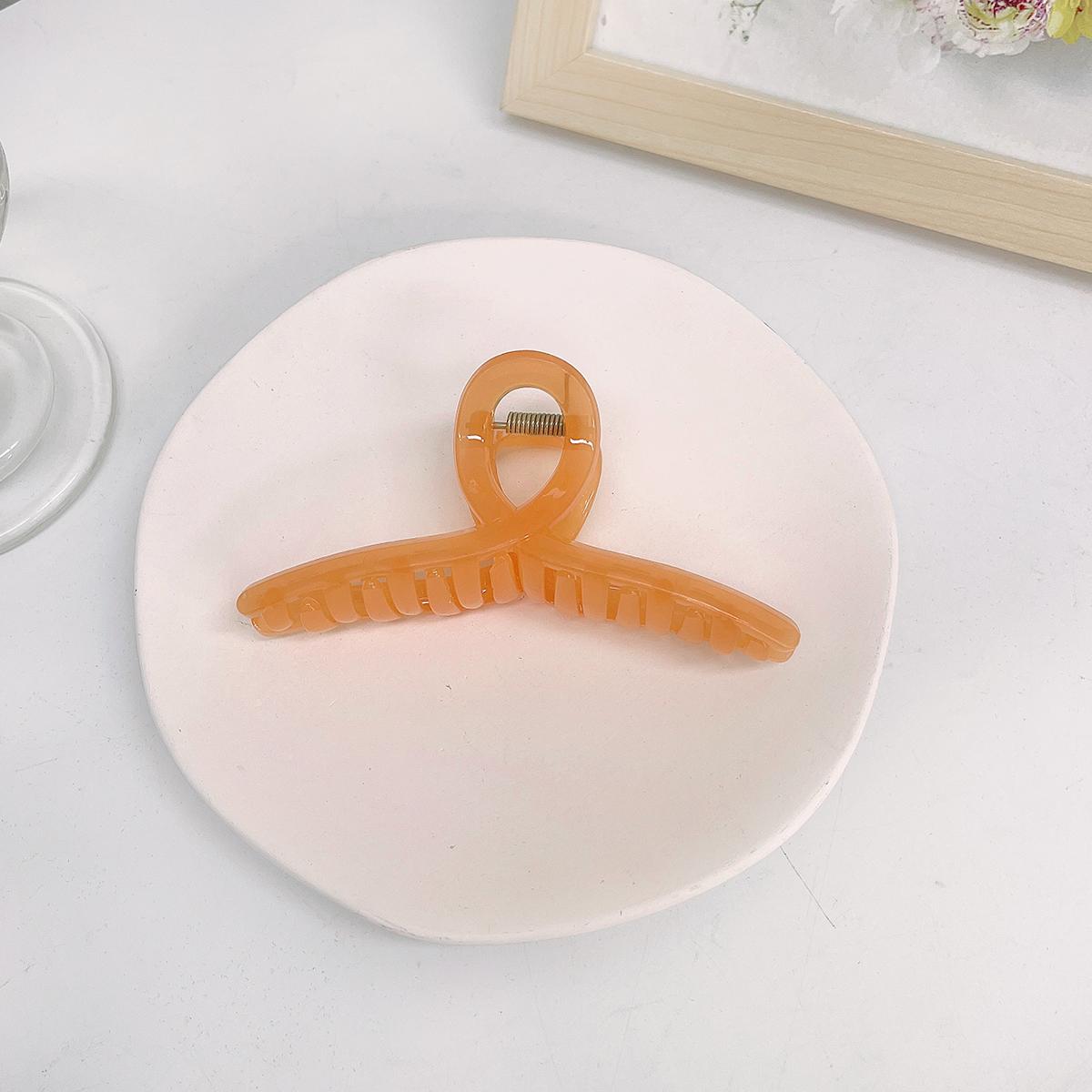 

Модные акриловые желейные простые большие заколки для волос для женщин, дамские заколки для волос, аксессуары для волос, крабовые зажимы для ванны, головные уборы 11cm оранжевый