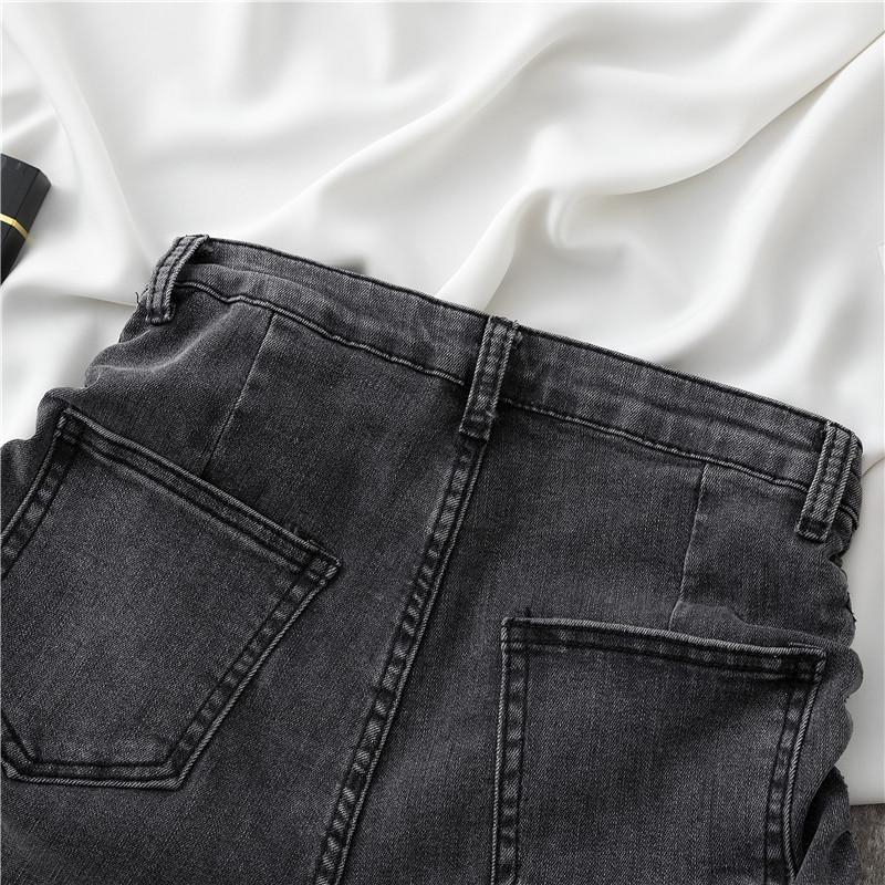 High-Waist Elastische Jeans-Shorts: Damen 2022 Sommer Schlank geschnitten A-Linie Kordelzug Weites Bein Design