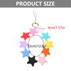 Silicone Star Pendant Room Adornments Elegant Keychain Charm Keyrings Versatile Decoration for Home and Office Spaces