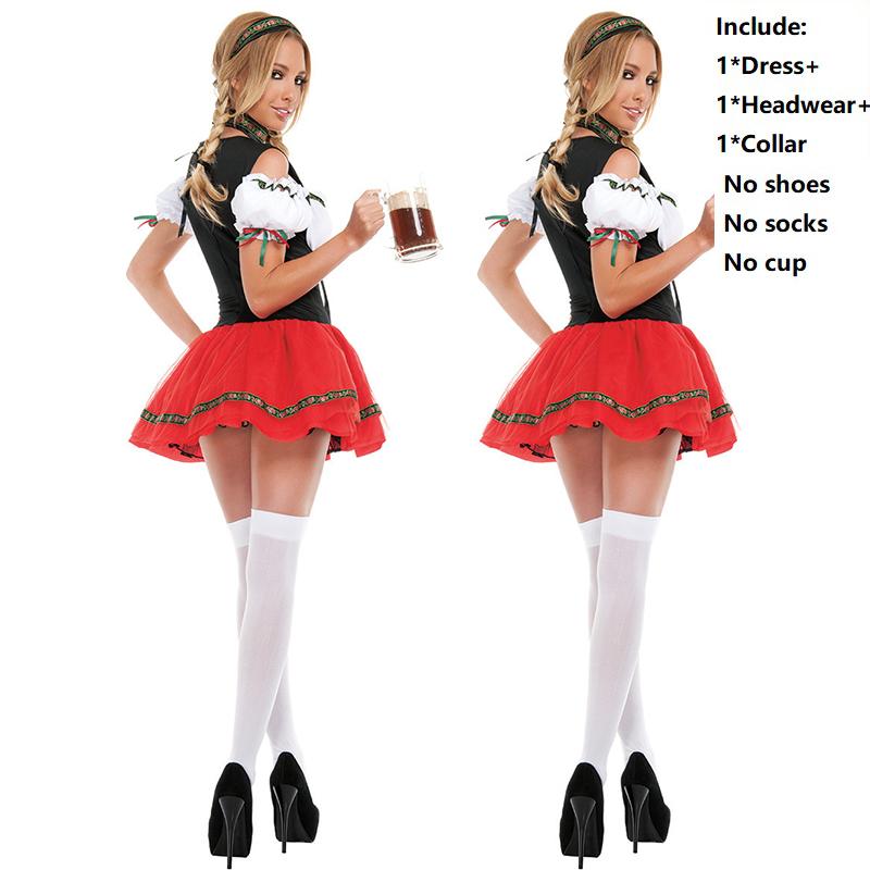 Oktoberfest German Beer Maid Wench Outfit Stage Costume Clothing Womens