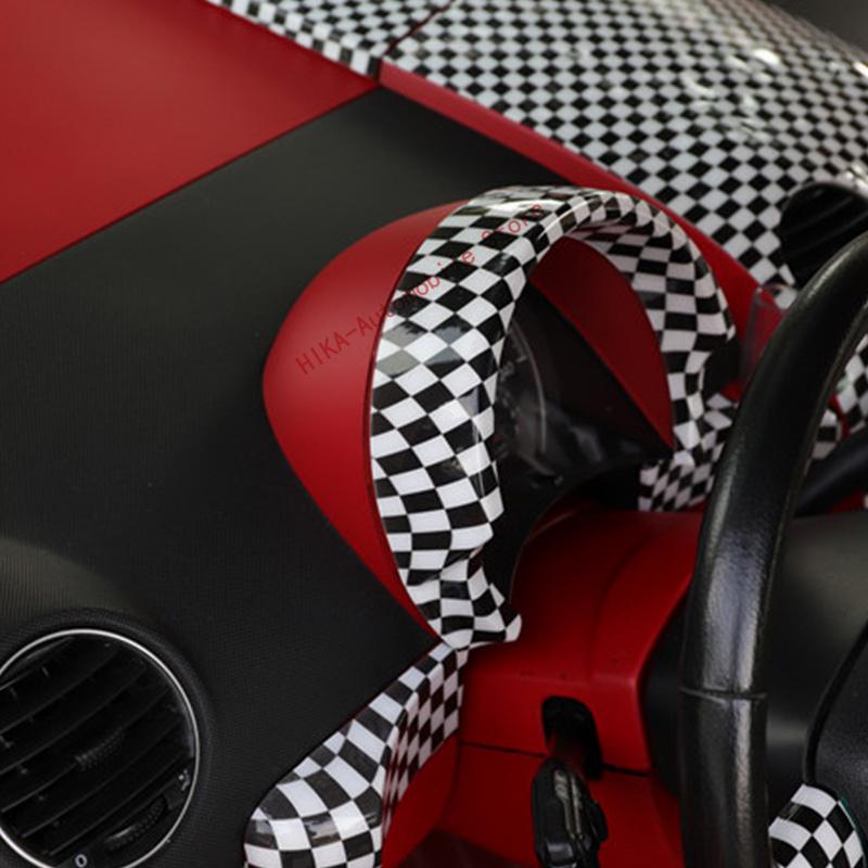 For volkswagen VW beetle 2003-2010 black carbon fiber Interior dashboard decoration central control trim cover 2005 2006 2007