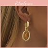 Modern Heart Fashion Shaped Earrings With Gold Plating Women For