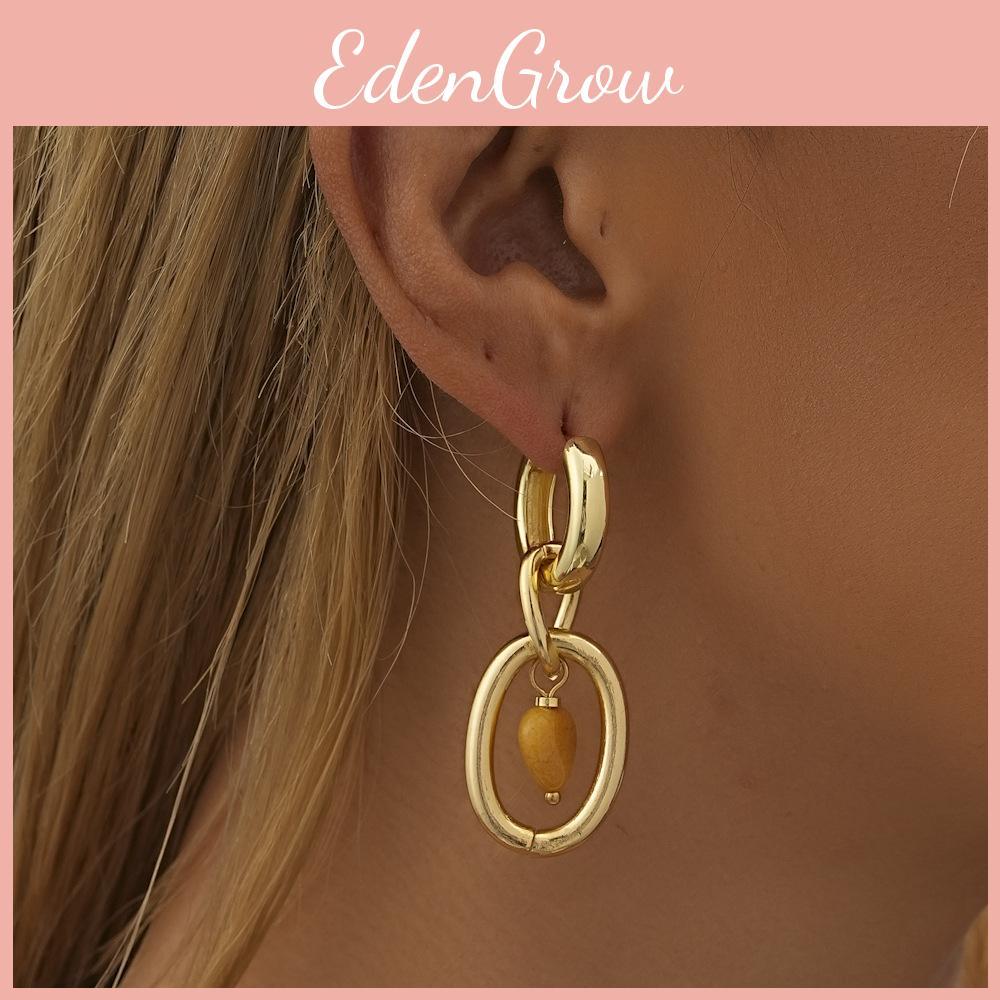 Moderne Ohrringe in Herzform mit Vergoldung für Damen