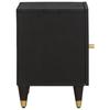 Nightstand with Door Black 40 x 33 x 46 cm Solid Mango Wood