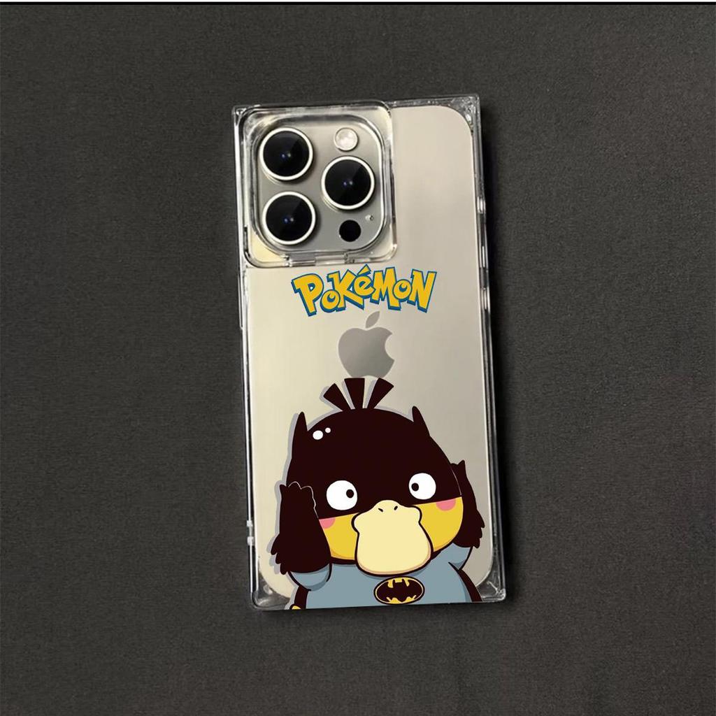 Clear Square Back Tube Case Protection For iPhone 16 ProMax 11 13 15 Plus 12 14 Pro Max Anti-Oxygen,Donald Duck Stickers Pattern Casing