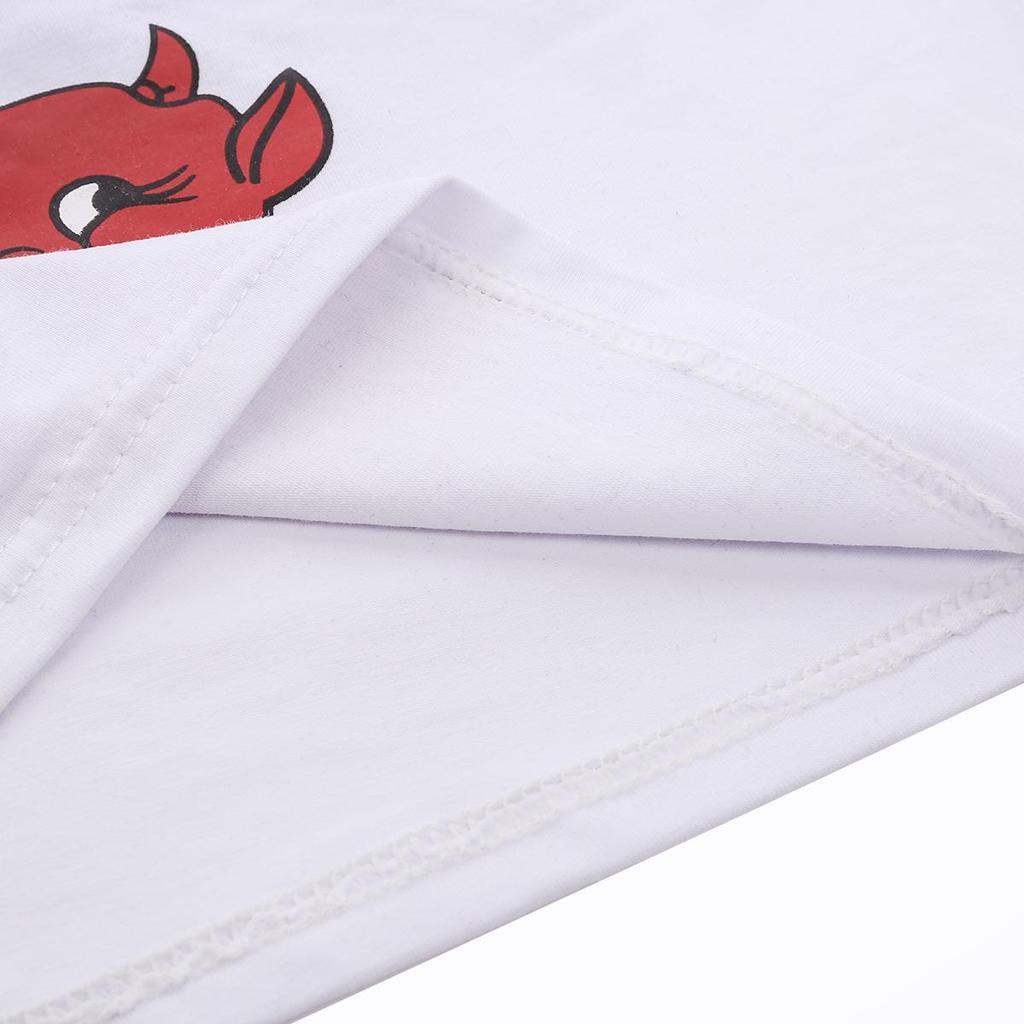 FASHION Women Sleeveless Camisole Cartoon Letter Demon Print Summer Short Elastic Soft Vest